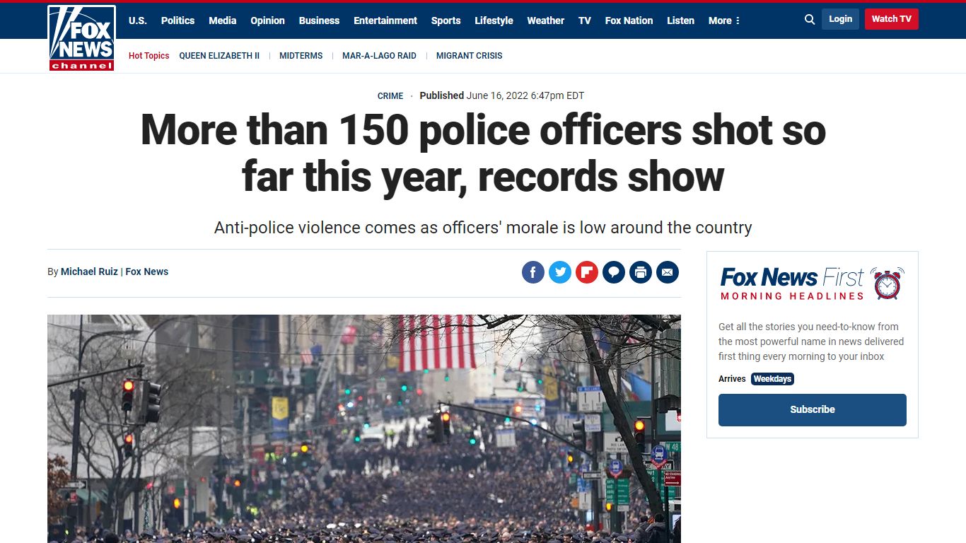 More than 150 police officers shot so far this year, records show