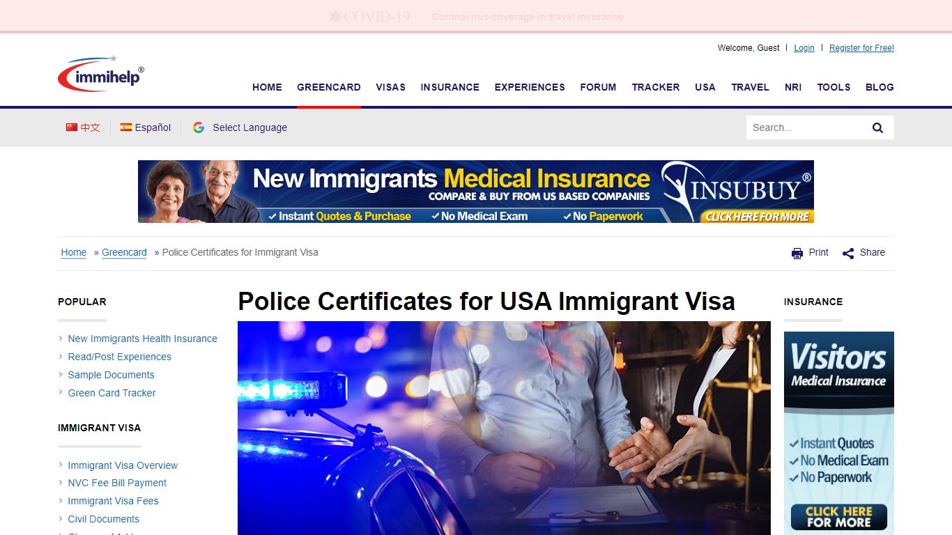 Police Certificates for USA Immigrant Visa - Immihelp