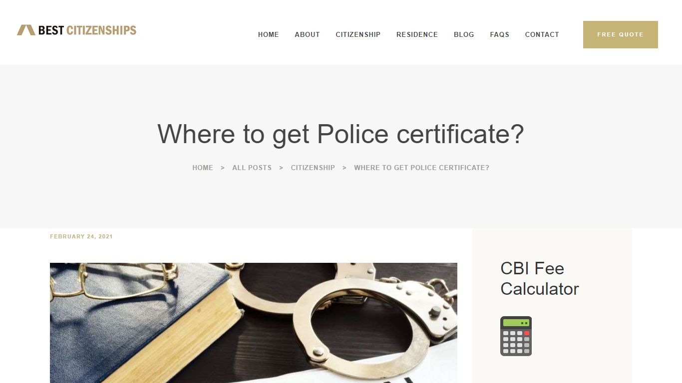 Where to get Police certificate? - Best Citizenships